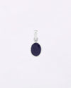 Plain Blue Sapphire Pendant in 925 Silver