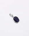 Plain Blue Sapphire Pendant in 925 Silver