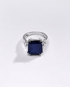 Premium Blue Sapphire (Neelam) Ring in 925 Silver - #1199NO8 - Myra