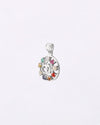 Om Chakra Navratna Pendant in 925 Silver