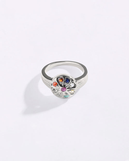 Magical Navratna (Navgrah) Ring in 925 Sterling Silver