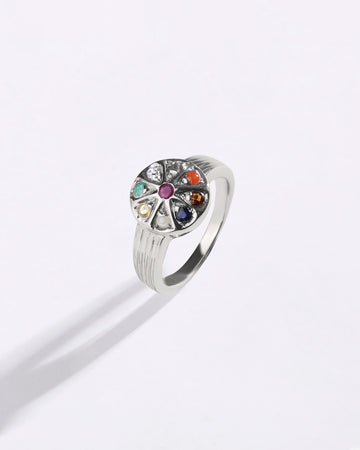 Magical Navratna (Navgrah) Ring in 925 Sterling Silver