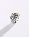 Royal Navratna (Navgrah) Ring in 925 Sterling Silver