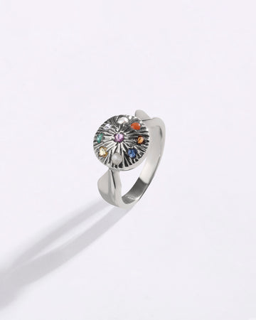 Charming Navratna (Navgrah) Ring in 925 Sterling Silver