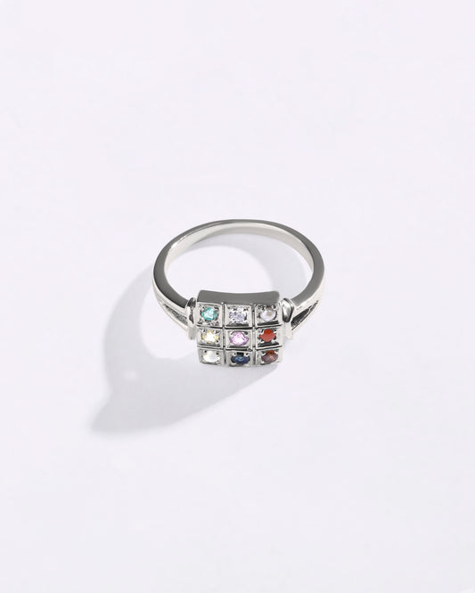 Exclusive Navratna (Navgrah) Ring in 925 Sterling Silver