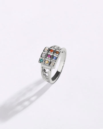 Cherished Navratna (Navgrah) Ring in 925 Sterling Silver