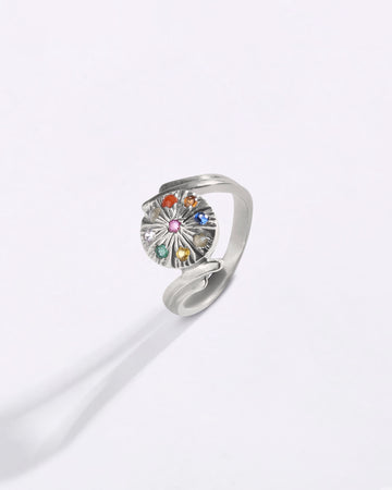 Dreamy Navratna (Navgrah) Ring in 925 Sterling Silver