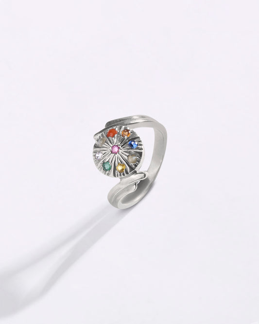 Dreamy Navratna (Navgrah) Ring in 925 Sterling Silver