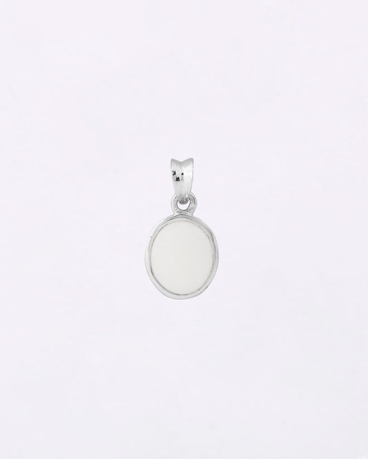 Plain Opal Pendant in 925 Silver