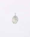 Om Crest Opal Pendant in 925 Silver