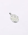 Om Crest Opal Pendant in 925 Silver