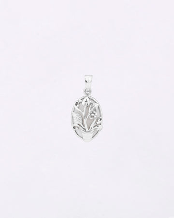 Flora Crest Opal Pendant in 925 Silver