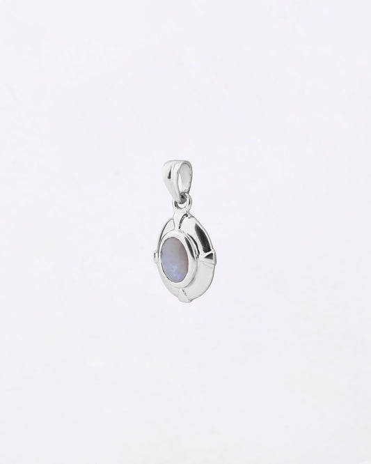 Moonlit Crown Opal Pendant in 925 Silver