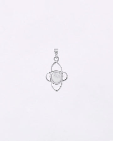 Cloud Petal Pearl Pendant in 925 Silver