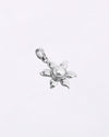 Sun Petal Shaped Pearl Pendant in 925 Silver