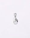 Half Moon Pearl Pendant in 925 Silver