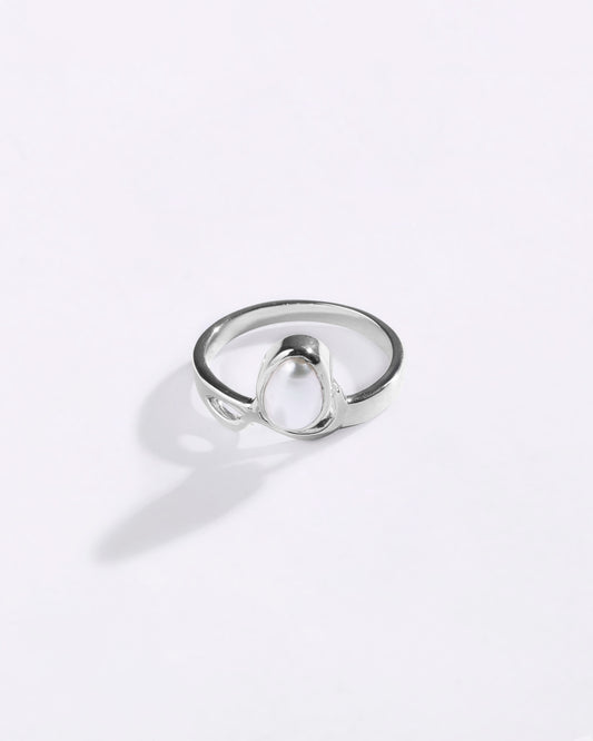 Infinity Pearl (Moti) Ring in 925 Sterling Silver - Shakti U