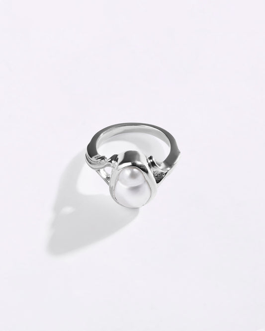 Essential Pearl (Moti) Ring in 925 Sterling Silver - Shakti U