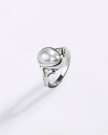 Essential Pearl (Moti) Ring in 925 Sterling Silver - Shakti U