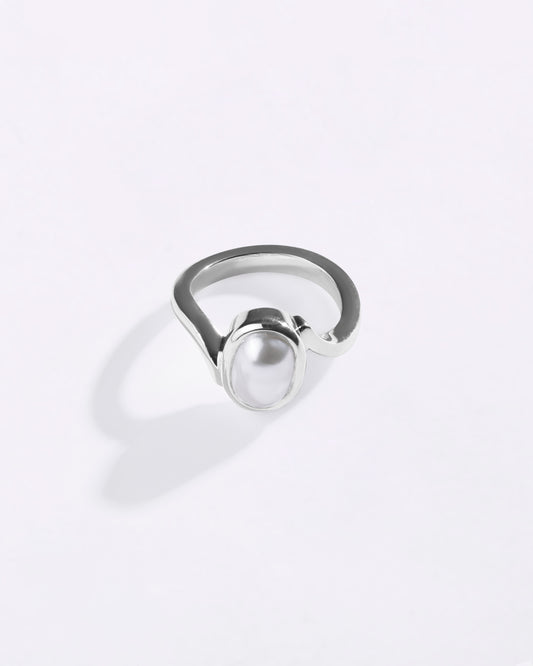 Bliss Pearl (Moti) Ring in 925 Sterling Silver - Shakti U