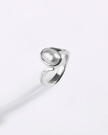 Bliss Pearl (Moti) Ring in 925 Sterling Silver - Shakti U