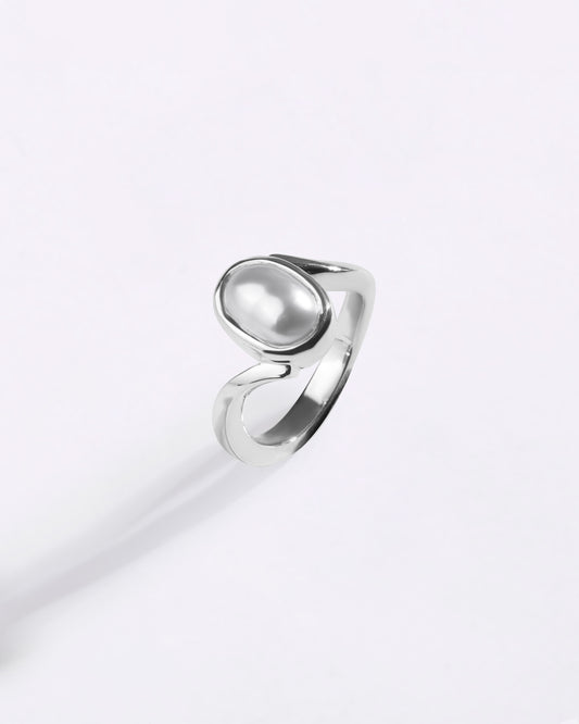 Bliss Pearl (Moti) Ring in 925 Sterling Silver - Shakti U
