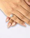 Minimalist Pearl (Moti) Ring in 925 Sterling Silver - Shakti U