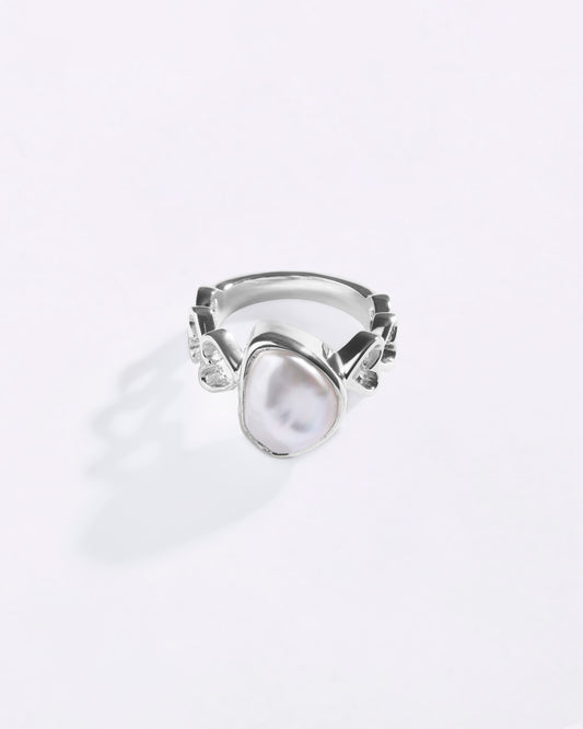 Forever Pearl (Moti) Ring in 925 Sterling Silver - Shakti U