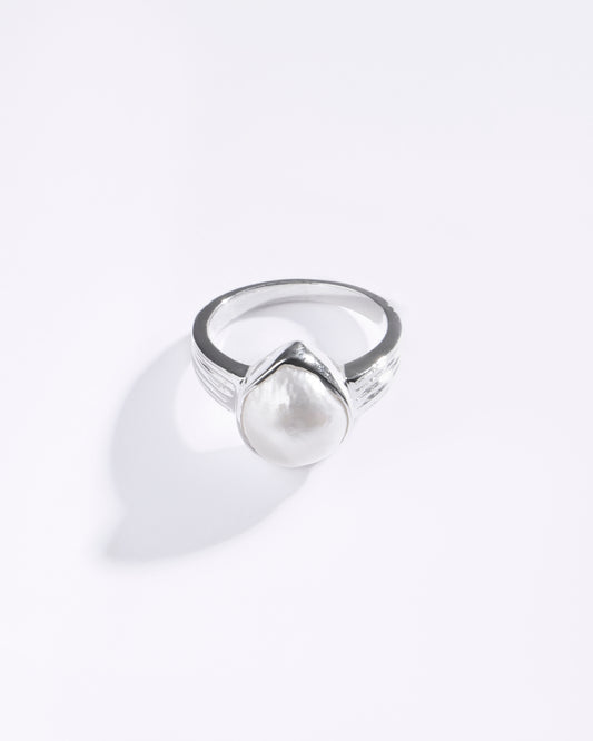 Magical Pearl (Moti) Ring in 925 Sterling Silver - Shakti U