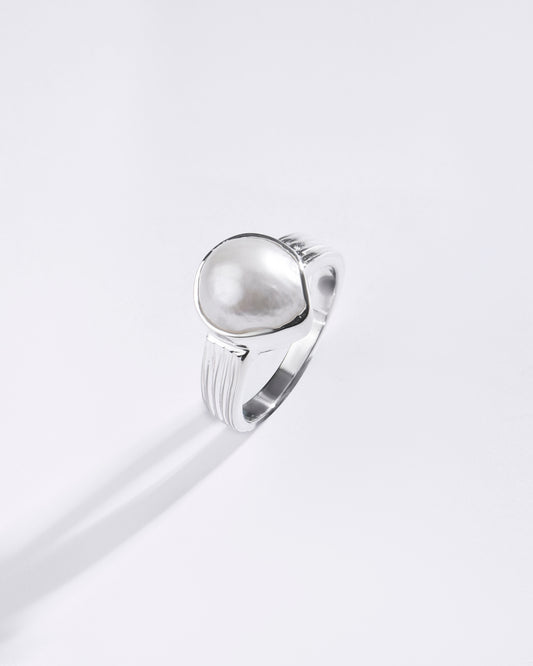 Magical Pearl (Moti) Ring in 925 Sterling Silver - Shakti U