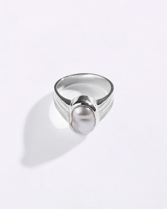 Vintage Pearl (Moti) Ring in 925 Sterling Silver - Shakti U