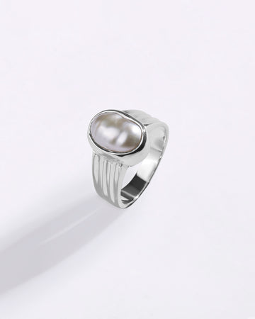Vintage Pearl (Moti) Ring in 925 Sterling Silver - Shakti U