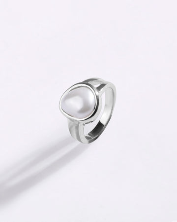 Majestic Pearl (Moti) Ring in 925 Sterling Silver - Shakti U