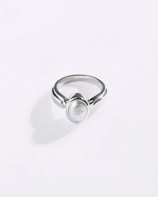 Timeless Pearl (Moti) Ring in 925 Sterling Silver - Shakti U