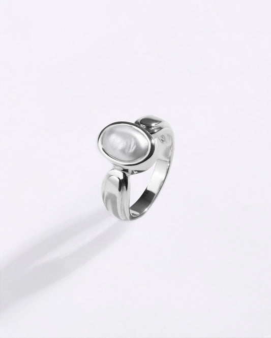 Timeless Pearl (Moti) Ring in 925 Sterling Silver - Shakti U