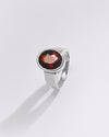Premium GARNET (GOMED) Ring in 925 Silver - #1224B - Myra