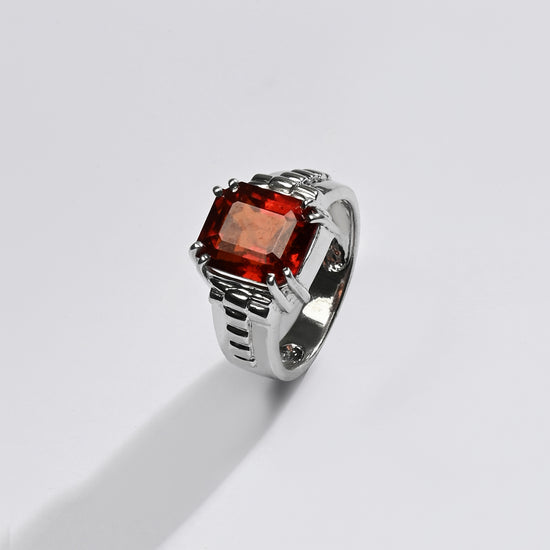 Premium GARNET (GOMED) Ring in 925 Silver - #1236N8 - Myra