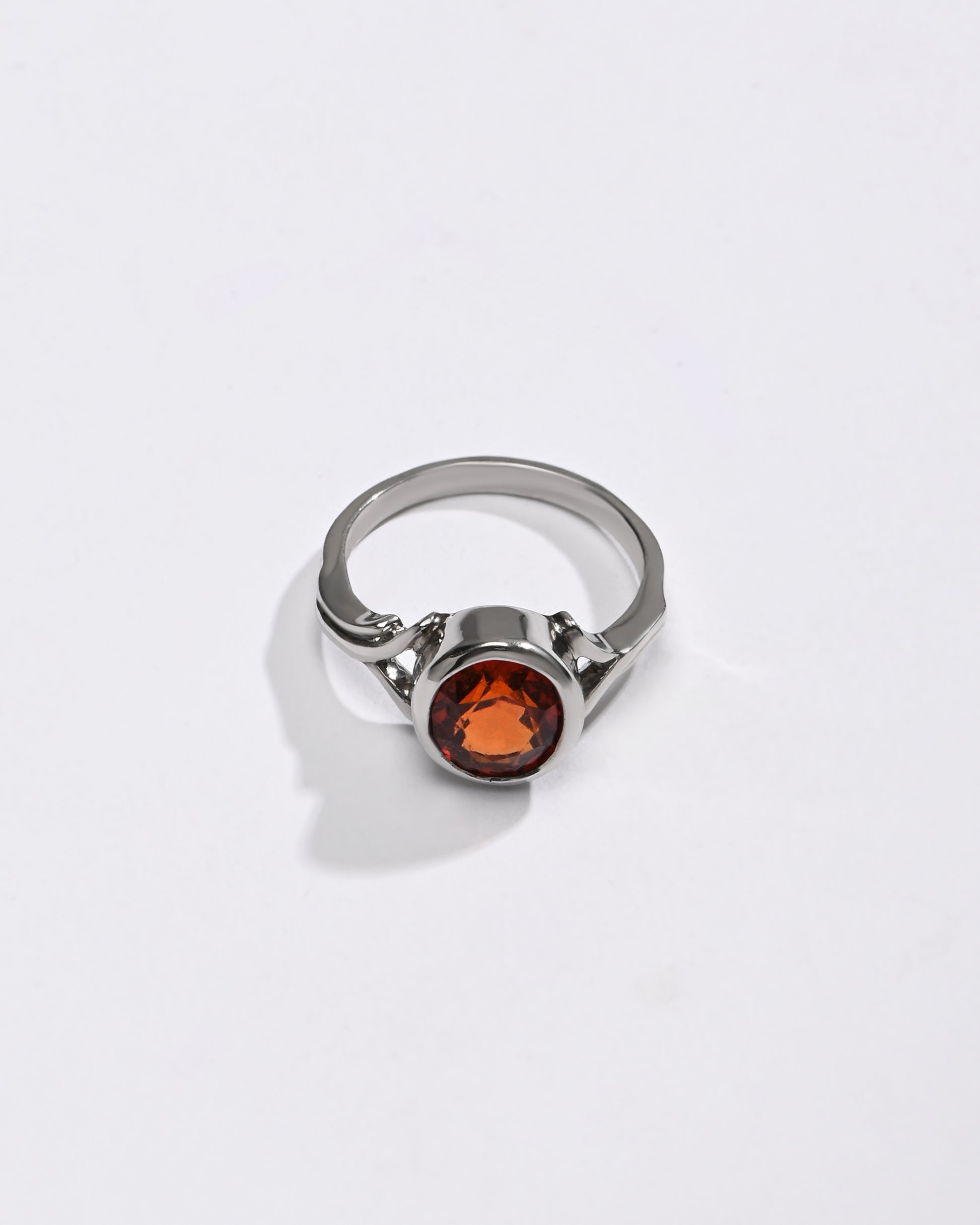 Garnet (Gomed) Ring – 925 Silver Crafted - #1175B - Myra