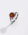 Garnet (Gomed) Ring – 925 Silver Crafted - #1175B - Myra