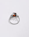 Garnet (Gomed) Ring – 925 Silver Minimalist - #1196N4 - Myra