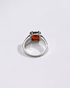 925 Silver Garnet (Gomed) Ring - #1200N8 Sq - Myra