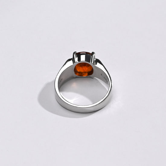 Essential Garnet (Gomed) Ring – 925 Silver - #1228N4 - Myra