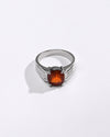 Essential Garnet (Gomed) Ring – 925 Silver - #1228N4 - Myra