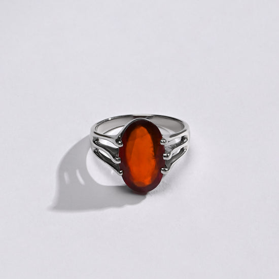 Royal Garnet (Gomed) Ring – 925 Silver - #1237N6 - Myra