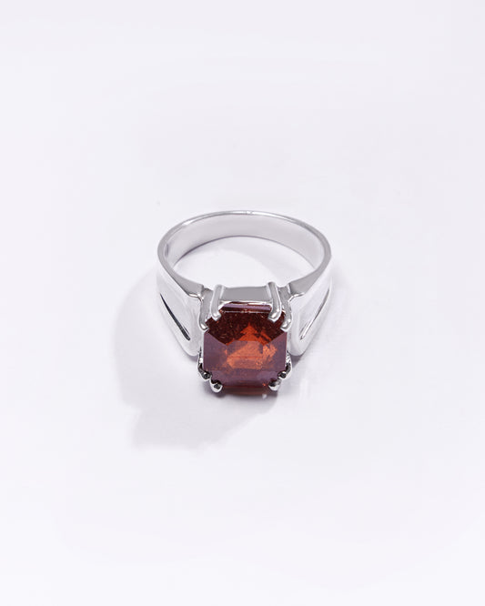 Premium GARNET (GOMED) Ring in 925 Silver - #1111N8 - Myra