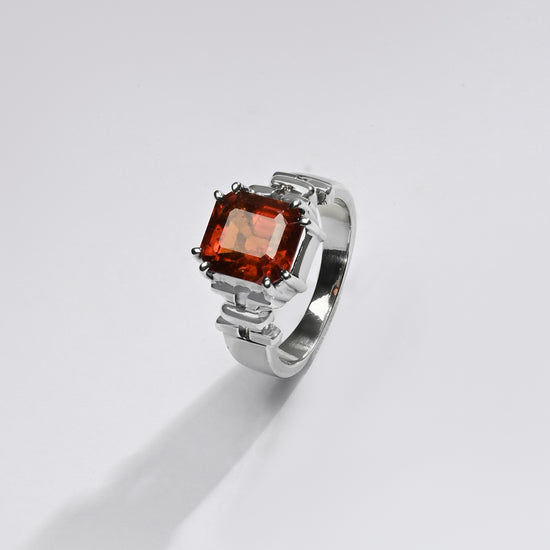 Premium GARNET (GOMED) Ring in 925 Silver - #1199N8 - Myra