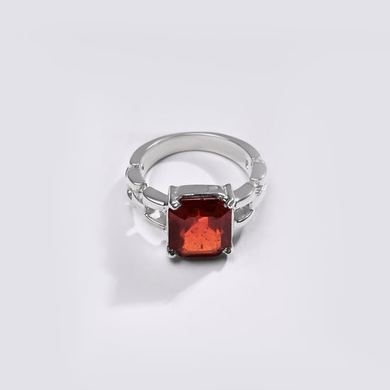 Premium GARNET (GOMED) Ring in 925 Silver - #1245N8 - Myra