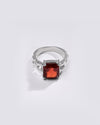 Premium GARNET (GOMED) Ring in 925 Silver - #1245N8 - Myra