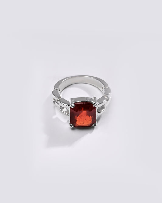 Premium GARNET (GOMED) Ring in 925 Silver - #1245N8 - Myra