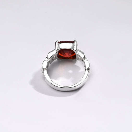 Premium GARNET (GOMED) Ring in 925 Silver - #1245N8 - Myra